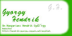 gyorgy hendrik business card